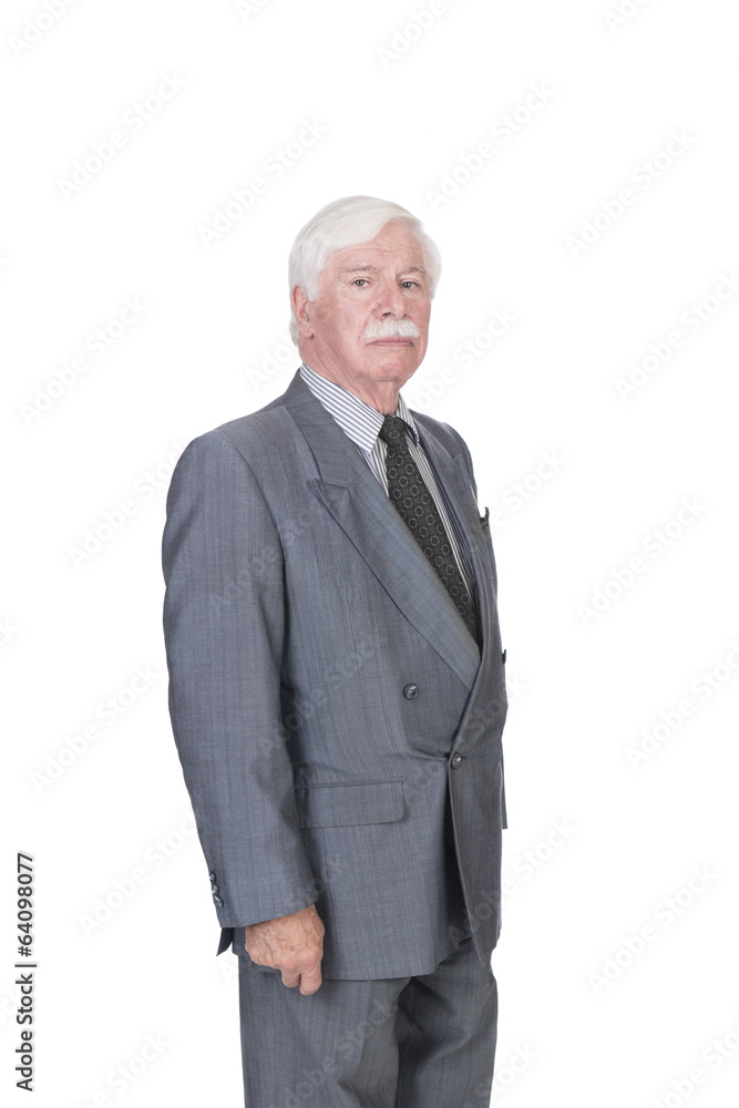 Old man in suit and gray hair Stock 写真 | Adobe Stock