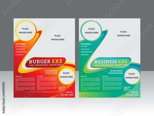 abstract multiple flyer template