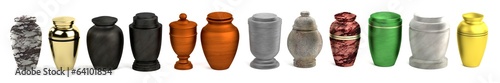 realistic 3d render of urns photo