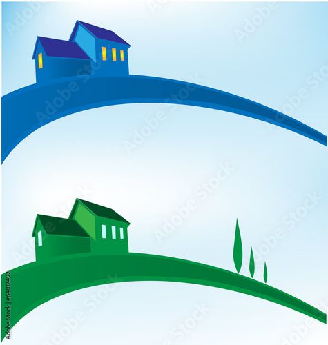 landscape house background