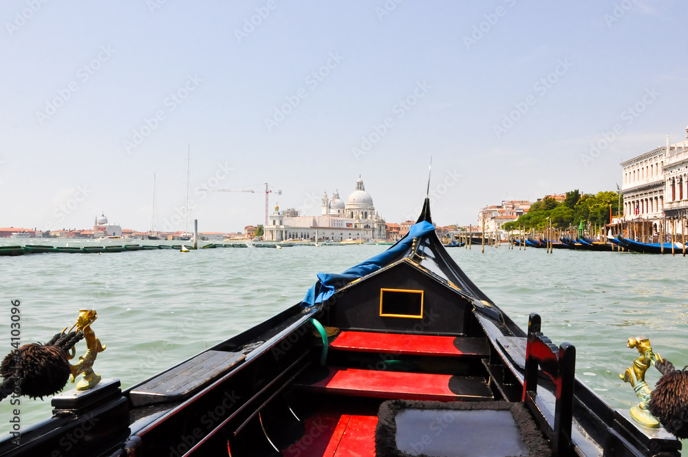Gondola on the Venetian Grand Canal. Venice,Italy.