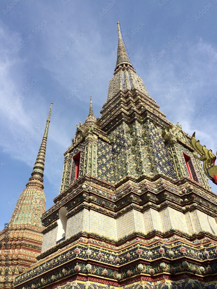 Fototapeta premium Pagoda at Wat Po temple, Bangkok, Thailand