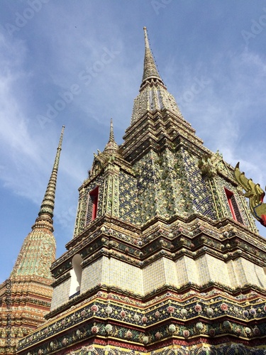 Pagoda at Wat Po temple  Bangkok  Thailand
