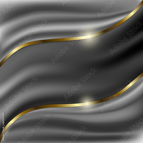 Abstract silver background with waves