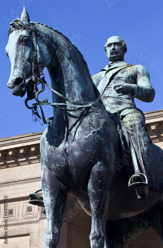 Prince Albert Statue Outside St. George s Hall in Liverpool