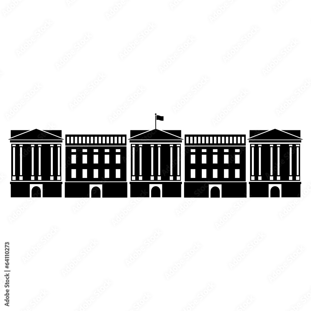 Vector illustration of Buckingham Palace of London