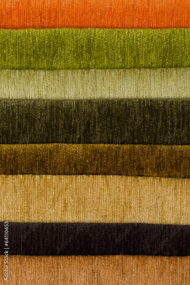 Fototapeta premium Multi color fabric texture samples