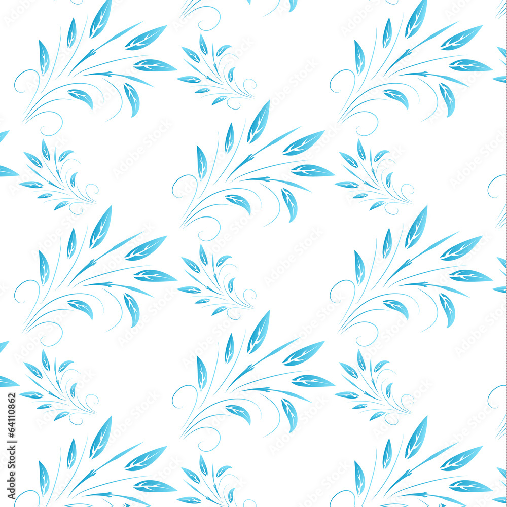 blue abstract leaves seamless background blue abstract leaves seamless background