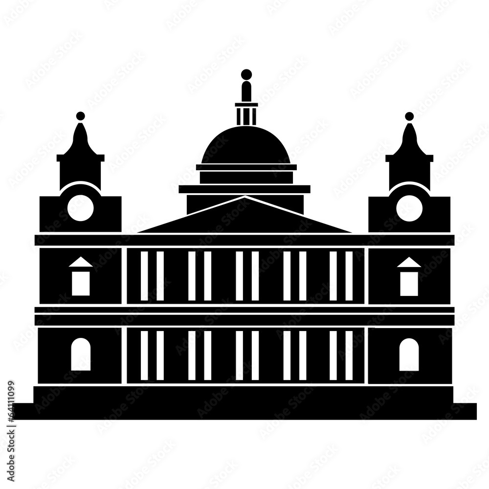 Vector illustration of Saint Paul Cathedral of London