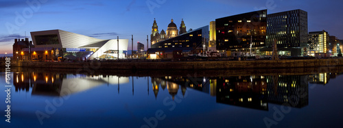 Panoramic view from Albert Dock in Liverpool photo