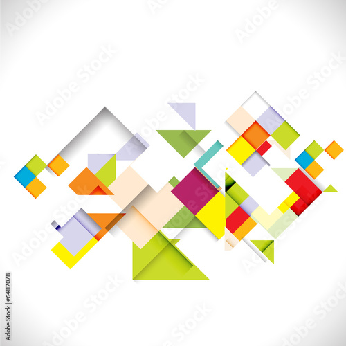 Abstract colorful modern geometric template; vector illustration