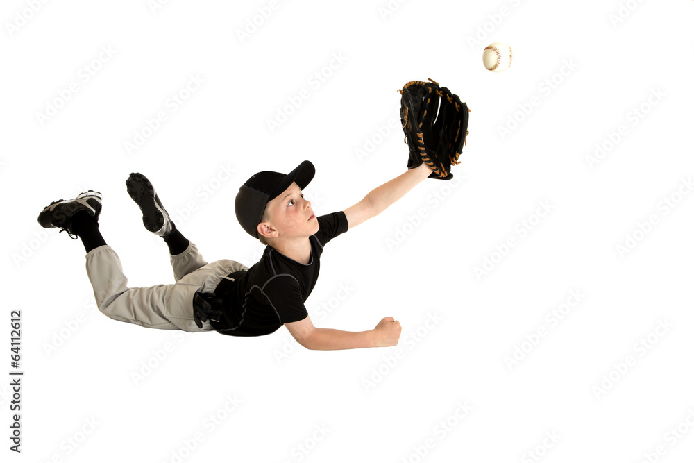 custom made wallpaper toronto digitalyoung baseball player diving to make an awesome catch