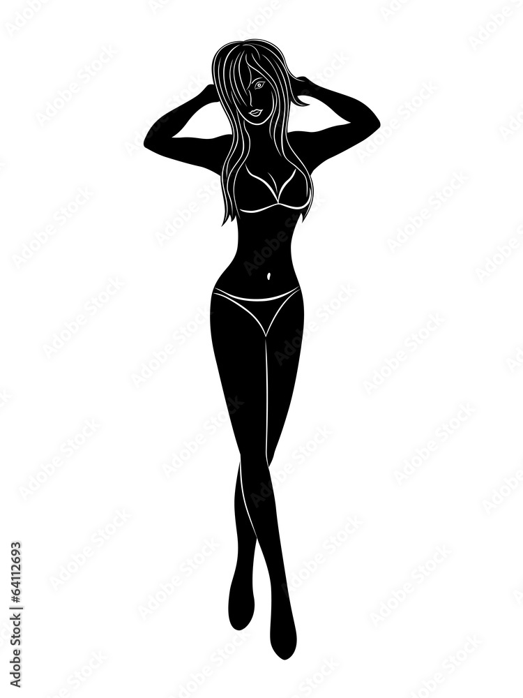 Young graceful woman in bikini Young graceful woman in bikini