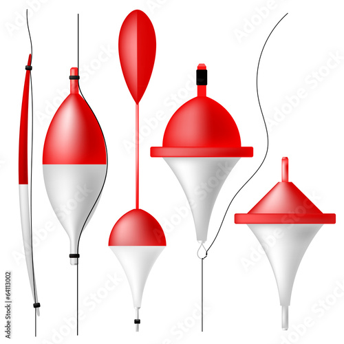 Set of fishing bobbers