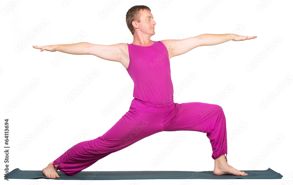 Man making yoga figure Man making yoga figure