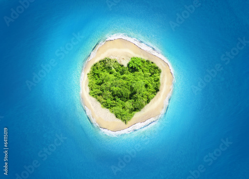 island heart shape