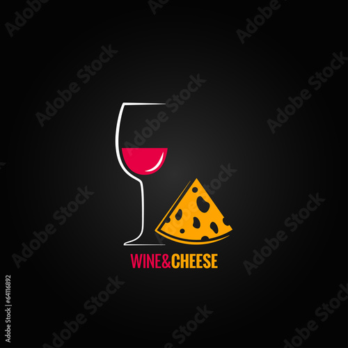 wine and cheese design background