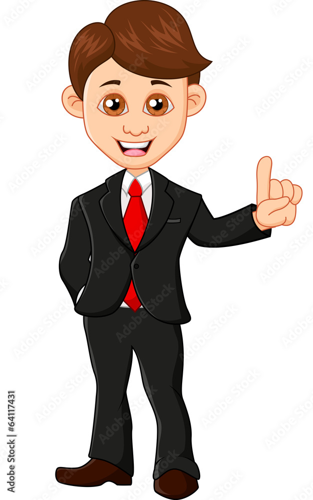 Businessman pointing finger