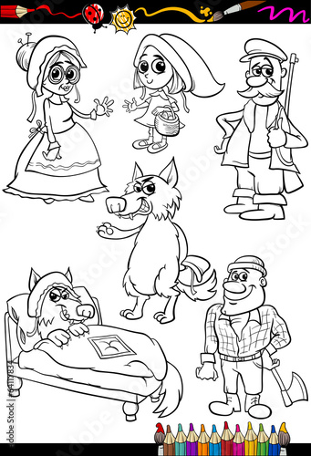 little red riding hood coloring book