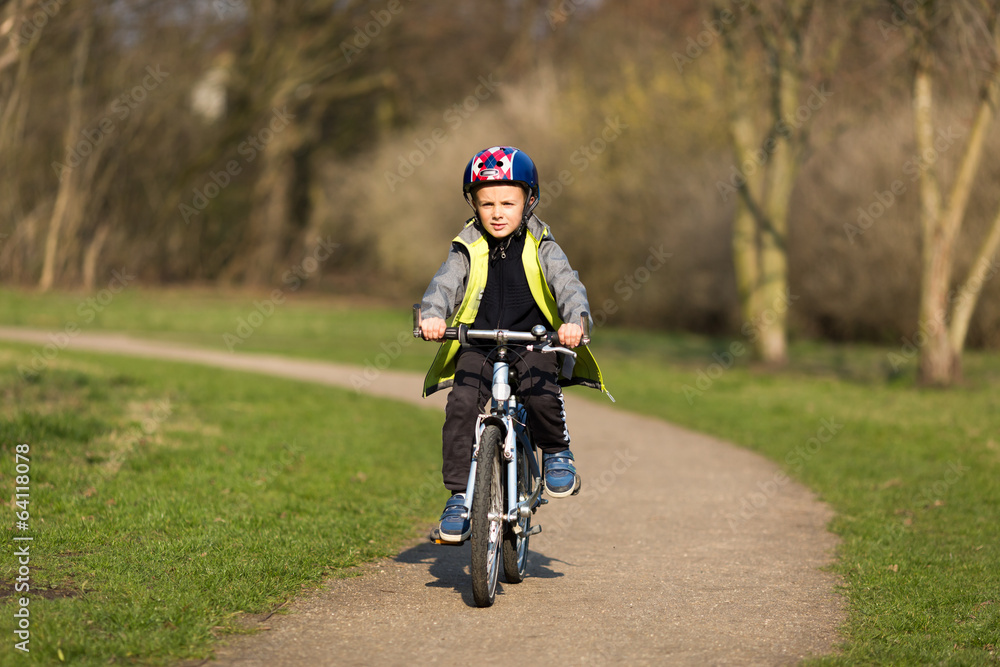 Fototapeta premium Boy on bike