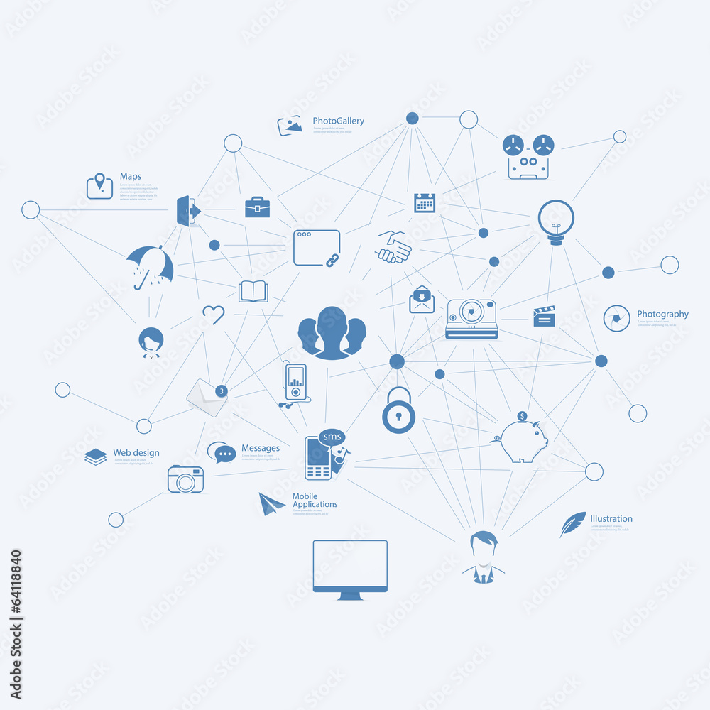 Flat infographics icons and elements for templates Flat infographics icons and elements for templates