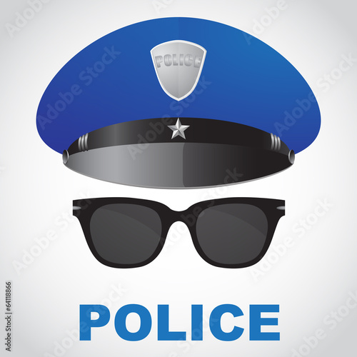 Police officer selfie with hat