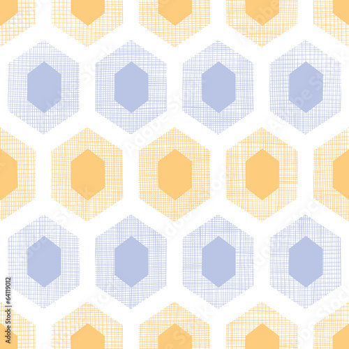 Abstract purple yellow honeycomb fabric textured seamless