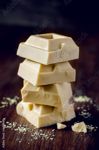 Obraz na plátně bars of white chocolate