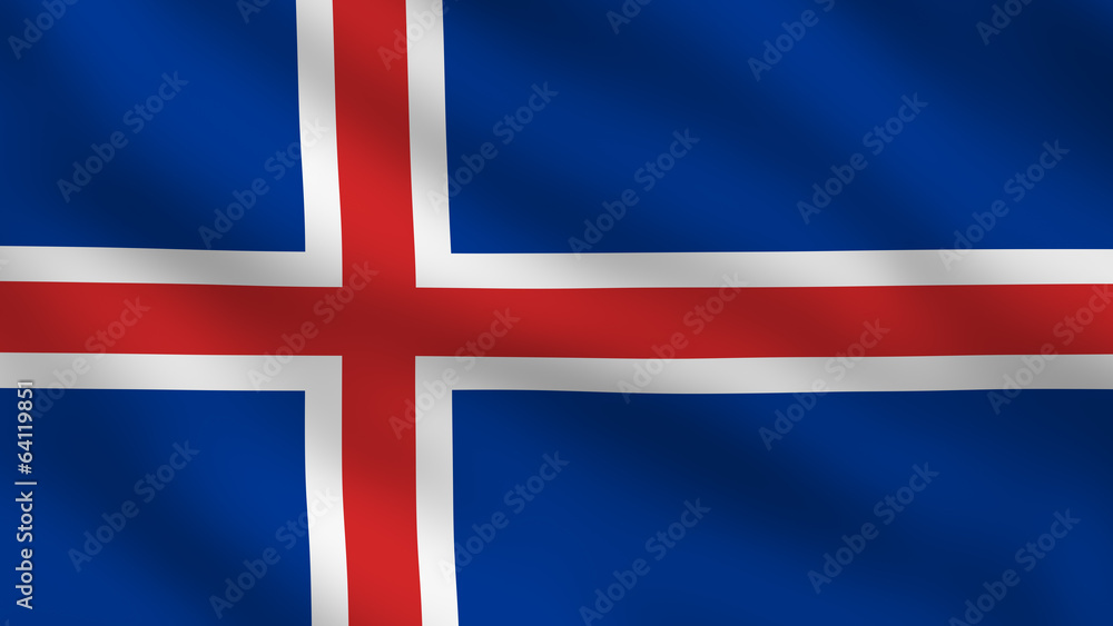 Fototapeta premium Icelandic flag