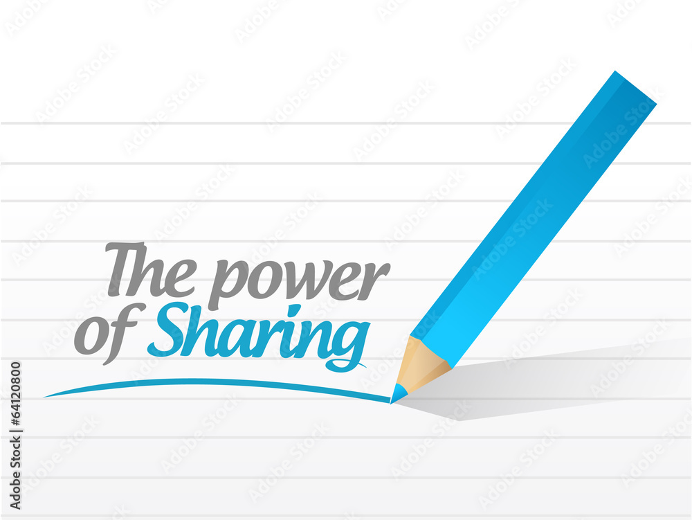 power of sharing message illustration design power of sharing message illustration design