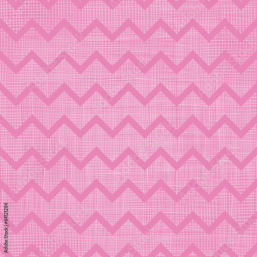 Pink fabric textured chevron stripes seamless pattern background