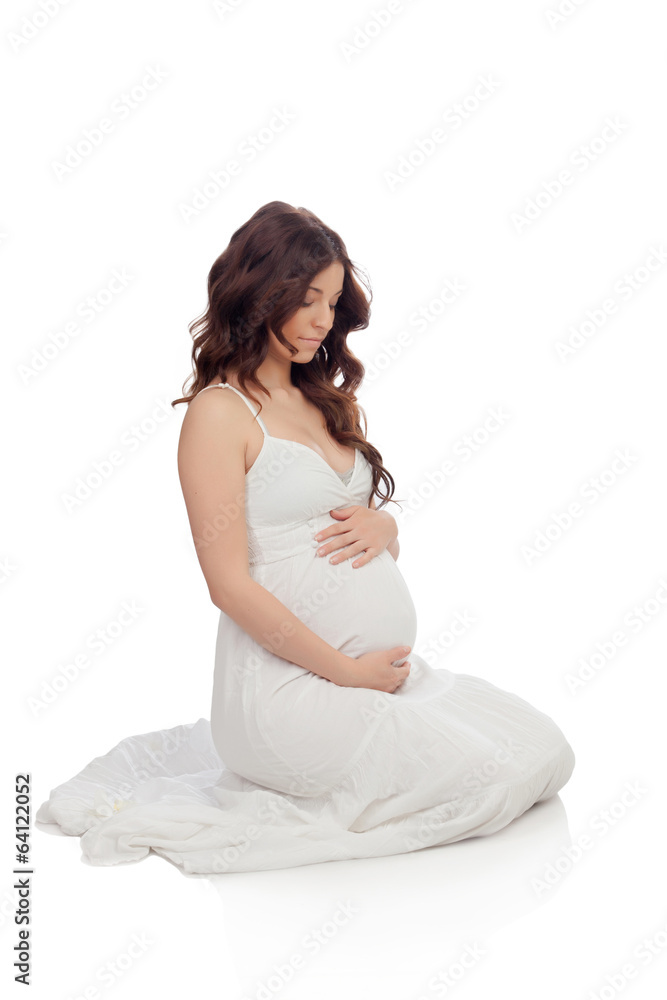Woman excited about her future motherhood Woman excited about her future motherhood