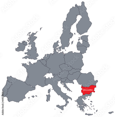 vector mape of bulgaria