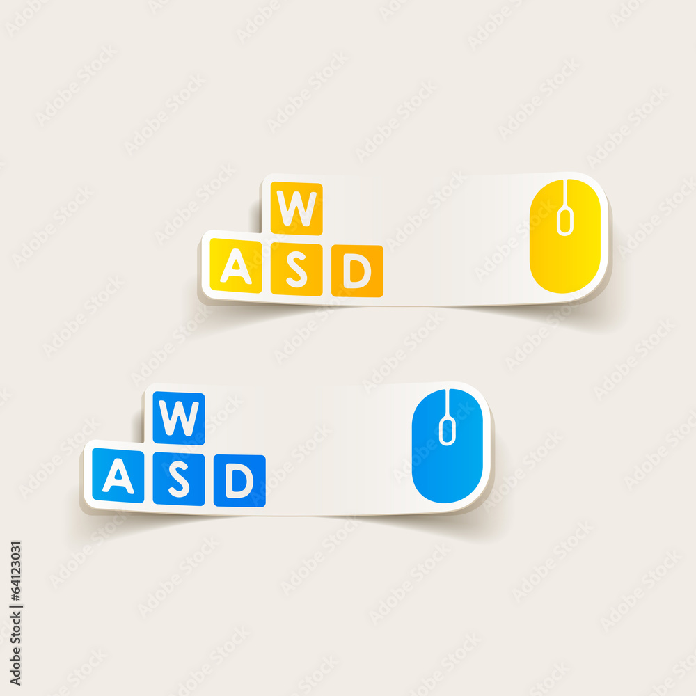 realistic design element: wasd realistic design element: wasd