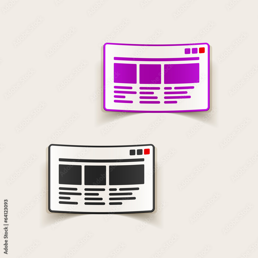 realistic design element: interface realistic design element: interface