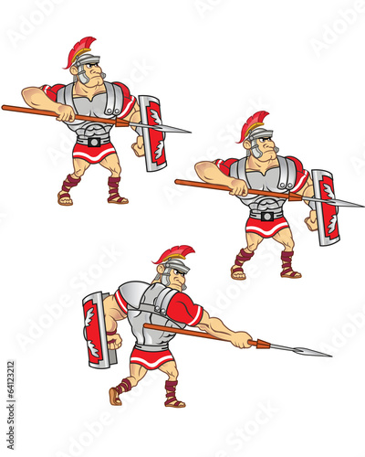 Roman Soldier Attack Animation Sprite