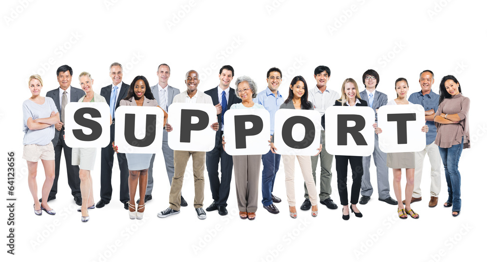 Group of Diverse People Holding Word Support Group of Diverse People Holding Word Support