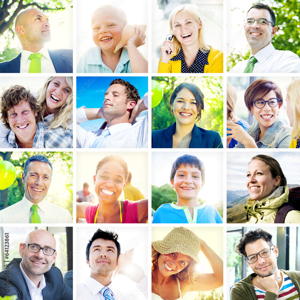 Collection of Diverse Happy People Collection of Diverse Happy People