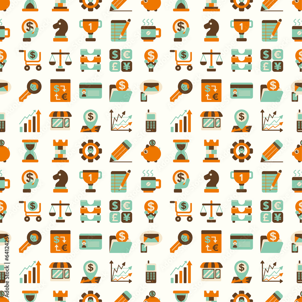seamless retro flat business pattern background seamless retro flat business pattern background