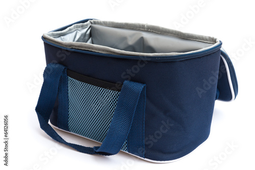 blue lunch pack carrier on a white background photo