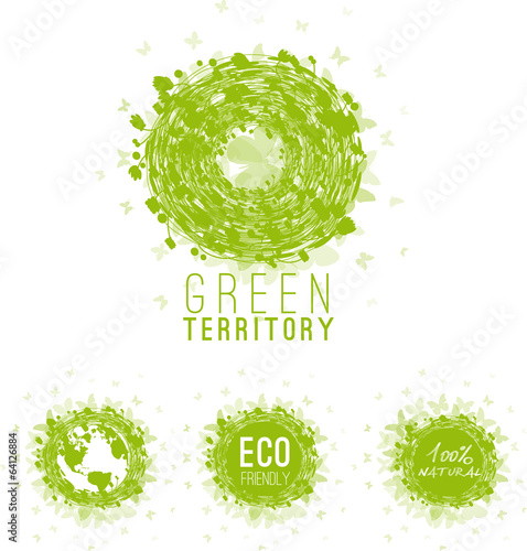 Ecology, green, bio, icons