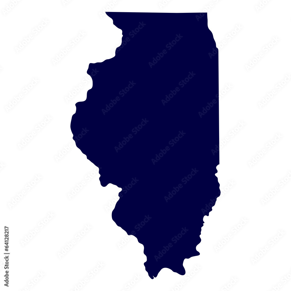 map of the U.S. state of Illinois