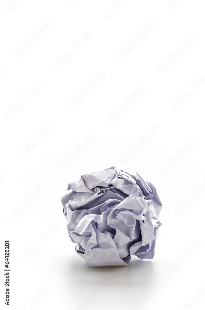 Crumble paper isolated on white background Crumble paper isolated on white background