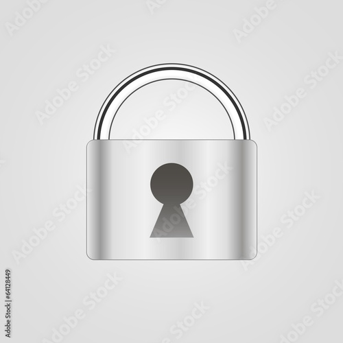 A padlock isolated against a white background