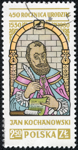 stamp devoted to 450 years of Jan Kochanowski's birth