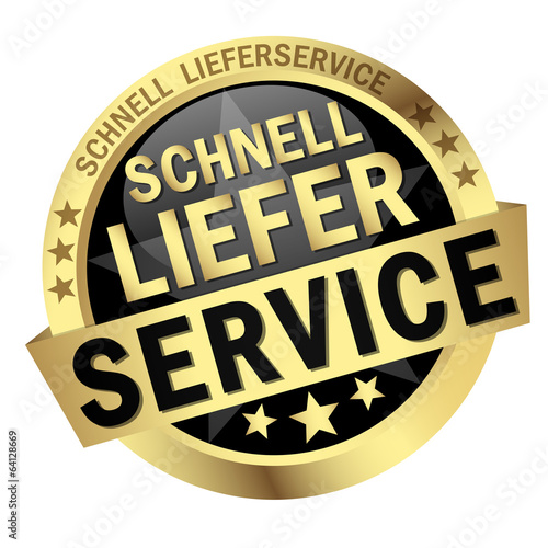 Button mit Banner " SCHNELLLIEFERSERVICE "