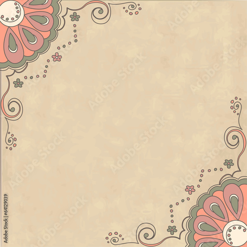 Retro background with ornamental pattern