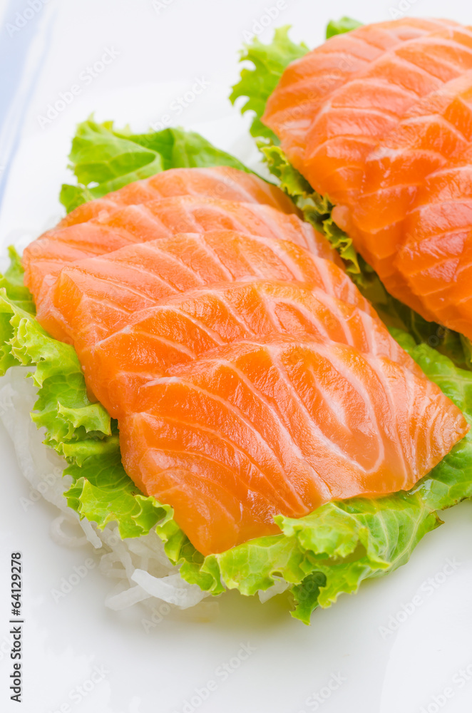 Salmon sashimi