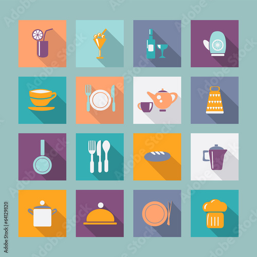 Icon Set vector of kitchen ware kitchen ware -illustration