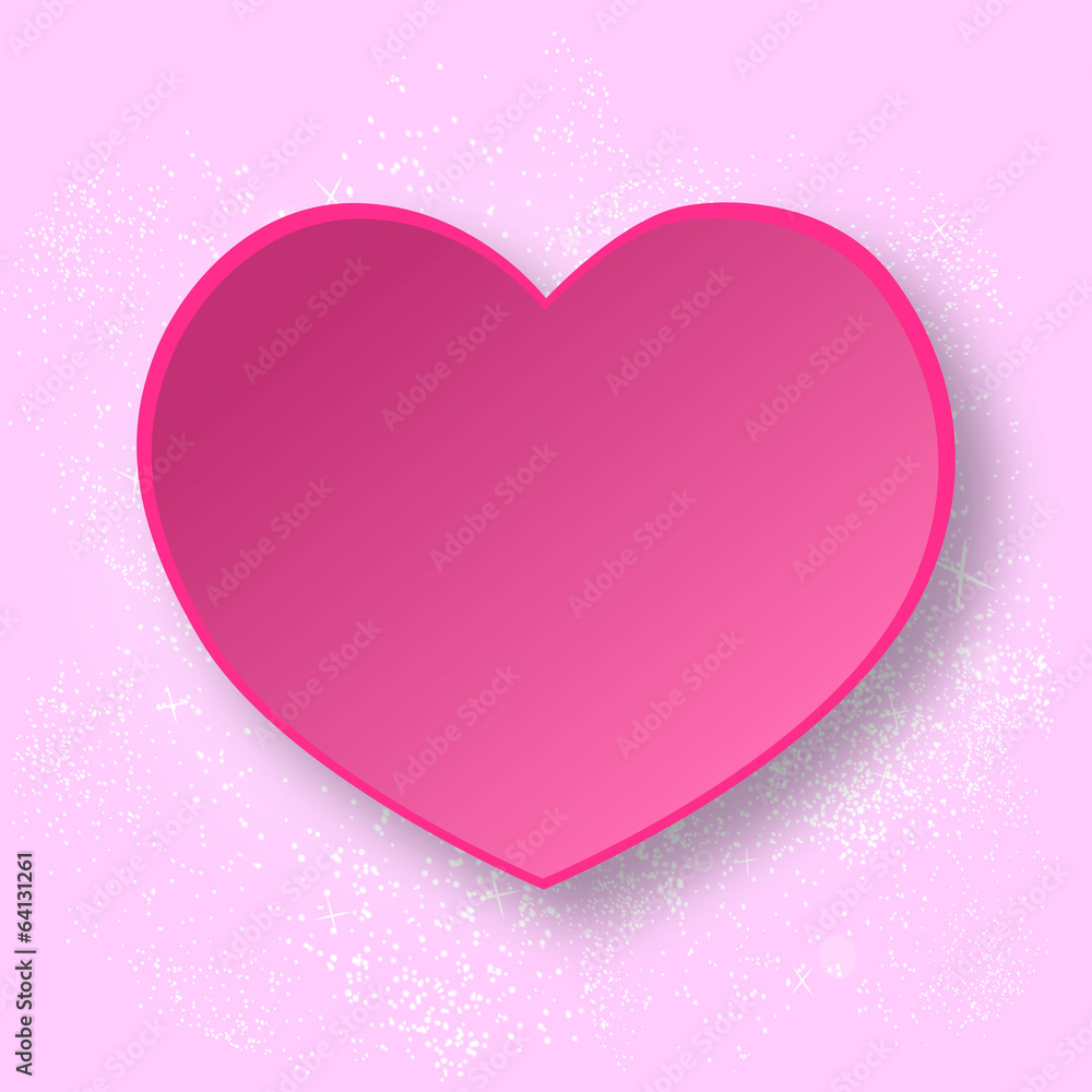 Abstract paper heart. Vector love